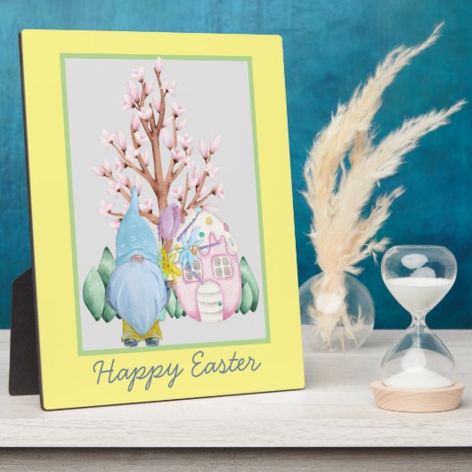 Spring Gnome Zuhause Happy Oaster Fotoplatte (Seite)