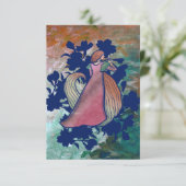 Spring Goddess Butterfly Art Dankeskarte (Stehend Vorderseite)