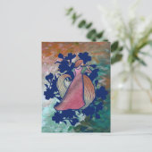 Spring Goddess Butterfly Art Postkarte (Stehend Vorderseite)