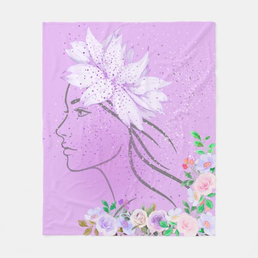 Spring Goddess – Feminine Seasonal Art Fleecedecke (Vorderseite)