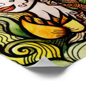 Spring Goddess Tulip Art Poster (Ecke)