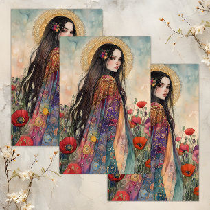 SPRING GODESS DECOUPAGE TISSUPAPIER SEIDENPAPIER