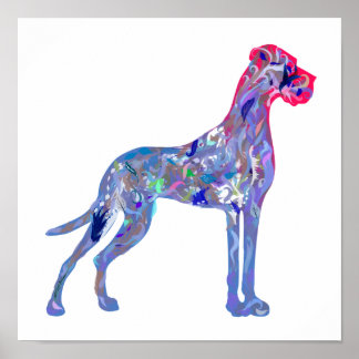 Spring Great Dane Poster