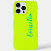 Spring Green 3D Azure Name | Funny Limon Yellow Case-Mate iPhone Hülle (Rückseite)