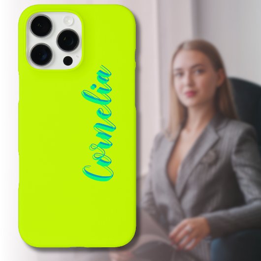 Spring Green 3D Azure Name | Funny Limon Yellow Case-Mate iPhone Hülle