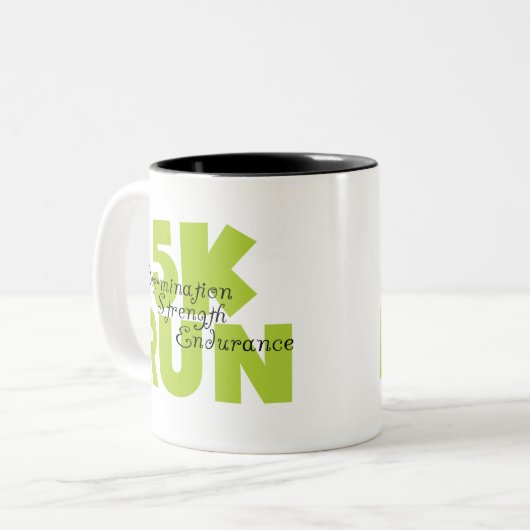 Spring Green 5K Run Zweifarbige Tasse (Vorderseite Links)