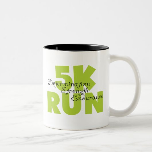 Spring Green 5K Run Zweifarbige Tasse (Rechts)