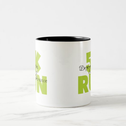 Spring Green 5K Run Zweifarbige Tasse (Mittel)