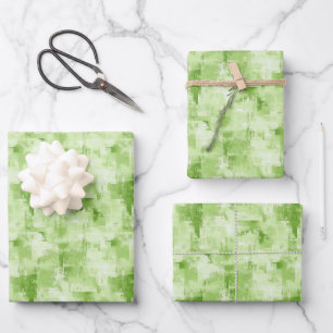 Spring Green Abstrakt Geschenkpapier Set