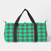 Spring Green and Finlandia Black Plaid Duffle Bag (Vorderseite)