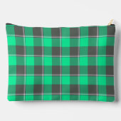 Spring Green and Finlandia Black Plaid Zubehörtasche (Rückseite)