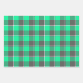 Spring Green and Finlandia Plaid Geschenkpapier Set