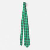 Spring Green and Finlandia Plaid Neck Tie Krawatte (Rückseite)