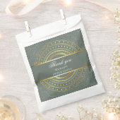 Spring Green and Gold Gastgeschenk Hochzeit Geschenktütchen (Ausgeschnitten)