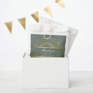Spring Green and Gold Gastgeschenk Hochzeit Geschenktütchen