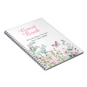 Spring Green Butterfly Floral Wedding Notizblock (Rechte Seite)