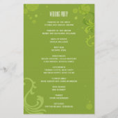 Spring Green Einzigartig Irish Wedding Program (Rückseite)