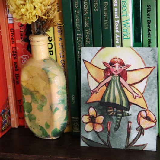 Spring Green Fairy Feiertagspostkarte