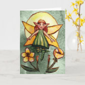 Spring Green Fairy Karte (Gelbe Blume)