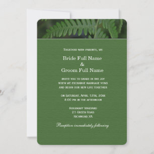 Spring Green Farn verlasse Hochzeitseinladungen Einladung