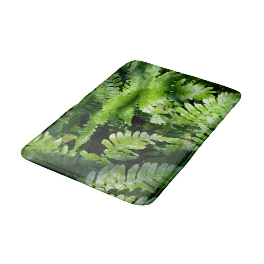 Spring Green Ferns Badematte (Schrägansicht)