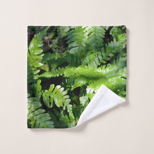 Spring Green Ferns Badhandtuch Set (Waschlappen)