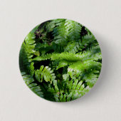 Spring Green Ferns boho botanisch Button (Vorderseite)