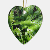 Spring Green Ferns boho botanisch Keramik Ornament (Links)