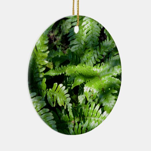 Spring Green Ferns boho botanisch Keramik Ornament (Rechts)