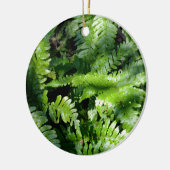 Spring Green Ferns boho botanisch Keramik Ornament (Links)