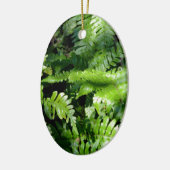 Spring Green Ferns boho botanisch Keramik Ornament (Links)