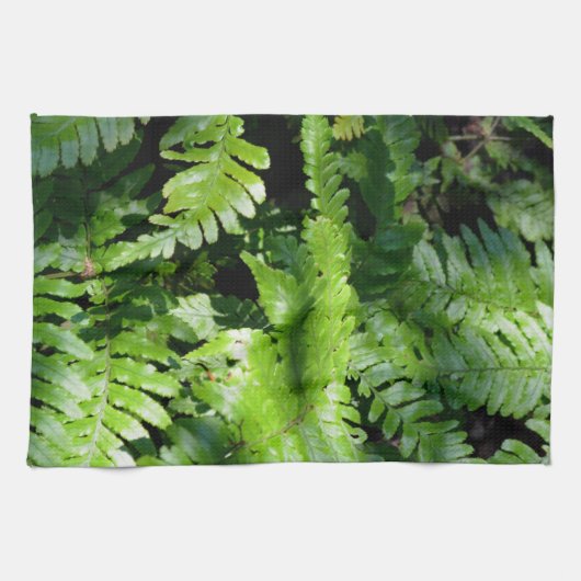 Spring Green Ferns Geschirrtuch (Horizontal)