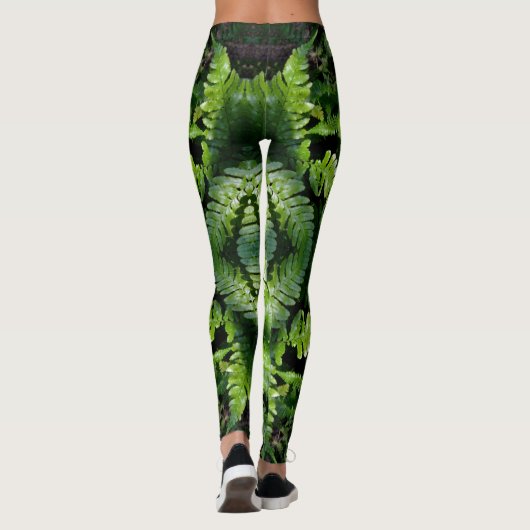 Spring Green Ferns Leggings (Rückseite)