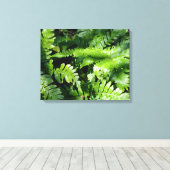 Spring Green Ferns Leinwanddruck (Insitu (Holzboden))