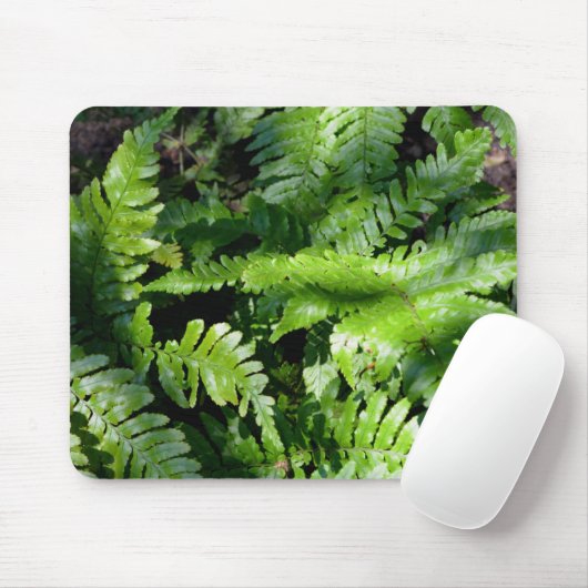 Spring Green Ferns Mousepad (Mit Mouse)