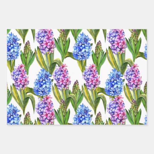 Spring Green & Gold Hyacinth Geschenkpapier Set (Vorderseite)