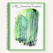 Spring Green Journal / Scrapbook / Notebook Notizblock (Vorderseite)