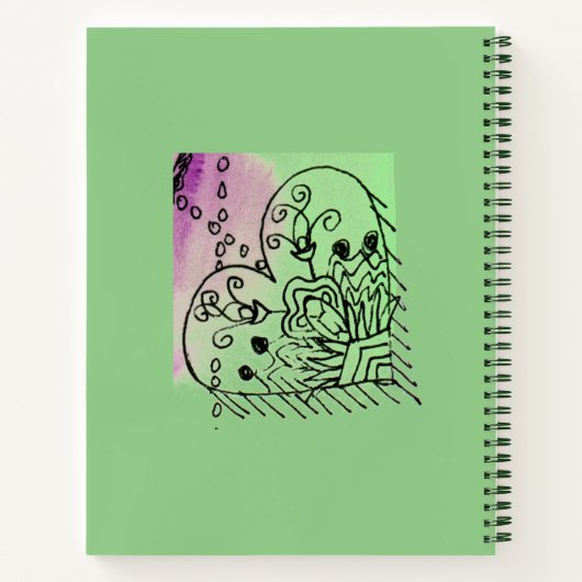 Spring Green Journal / Scrapbook / Notebook Notizblock (Rückseite)