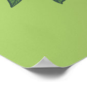 Spring Green Leaves Aesthetic Typography Poster (Ecke)