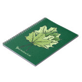 Spring Green Maple Verlasse Nature Lover Notizblock (Linke Seite)