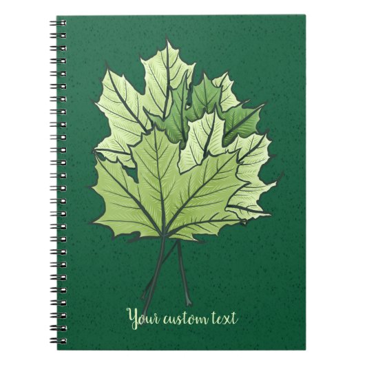 Spring Green Maple Verlasse Nature Lover Notizblock (Vorderseite)