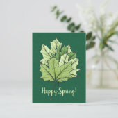 Spring Green Maple Verlasse Nature Lover Postkarte (Stehend Vorderseite)