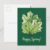 Spring Green Maple Verlasse Nature Lover Postkarte (Vorne/Hinten)