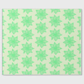 Spring Green on Light Green Sketchy Blume Geschenkpapier (Flach)