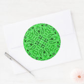 Spring Green Paisley Western Bandana Scarf Print Runder Aufkleber (Umschlag)