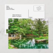 Spring Green Reflection Danke Postcard Postkarte (Vorne/Hinten)