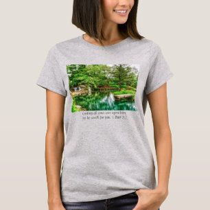 Spring Green Reflections Bibel Verse T - Shirt