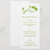 Spring Green Scroll Wedelmenü Card Menükarte (Vorne/Hinten)