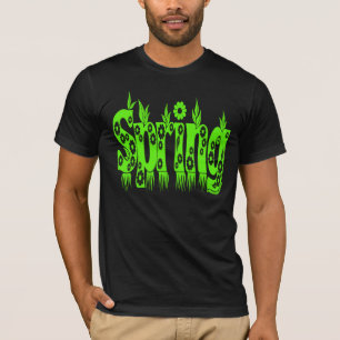 Spring Green Text Niedlich floral Typografie T-Shirt