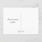 Spring Green und White Dotted Swiss Save the Date Ankündigungspostkarte (Rückseite)